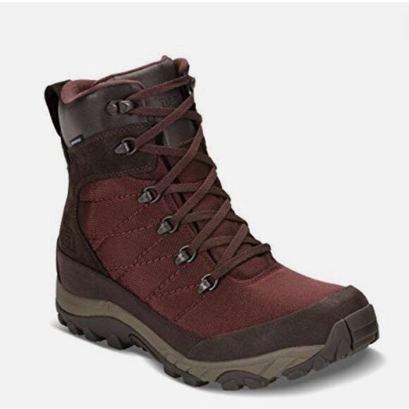 Men's 11 North Face Waterproof Hiking Burgundy Pre-owned Warm Winter Snow Boots - Picture 2 of 9
